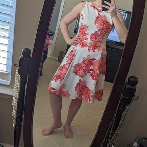 New York & Company floral fit and flare dress
